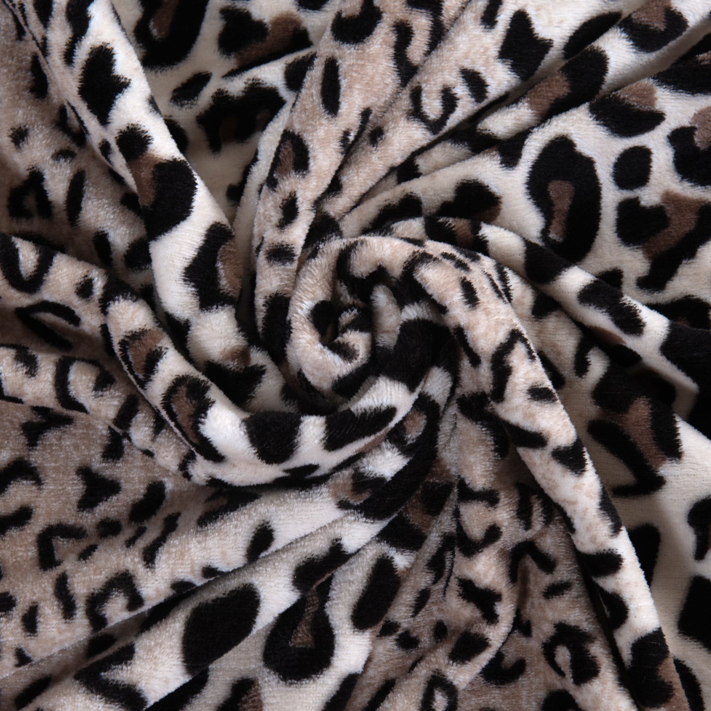 Elegant Comfort Leopard Printed Velour Fleece Blanket Animal Print Design - Velvety Feel