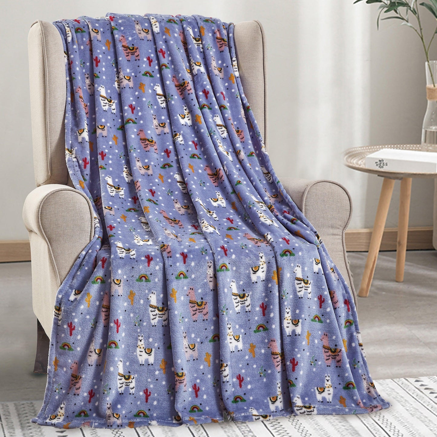Elegant Comfort Ultra Soft Lightweight Printed Throw Blanket - 50 x 60 inches