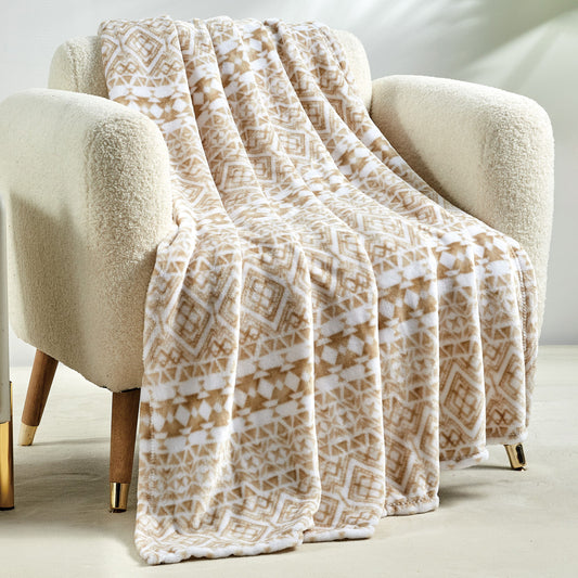 Elegant Comfort Ultra Soft Lightweight Printed Throw Blanket - 50 x 60 inches