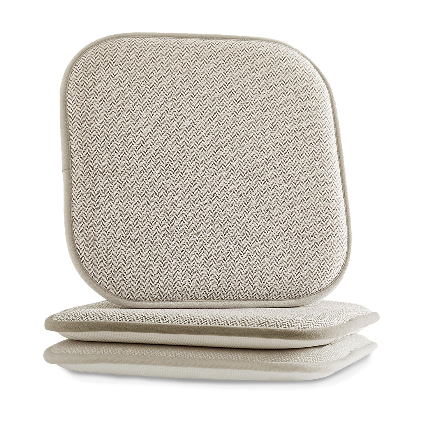 Elegant Comfort 2 Pack Textured Chair Cushion Covers - Skid-Proof Rubber Backing