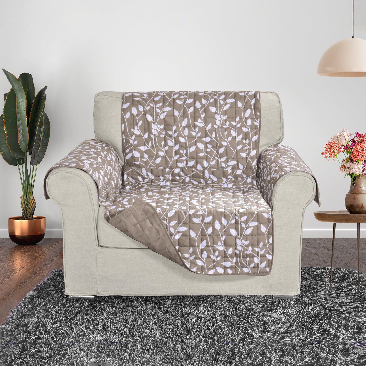 Elegant Comfort Leaves Design Reversible Smart Furniture Protectors