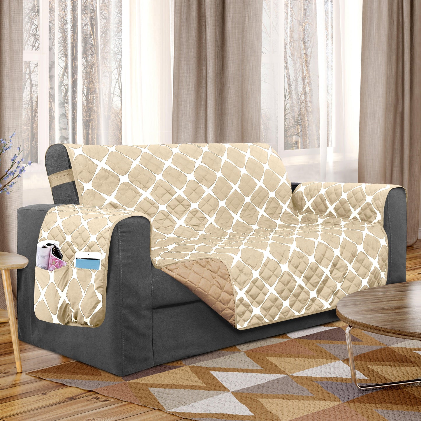 Elegant Comfort Bloomingdale Design Reversible Smart Furniture Protectors