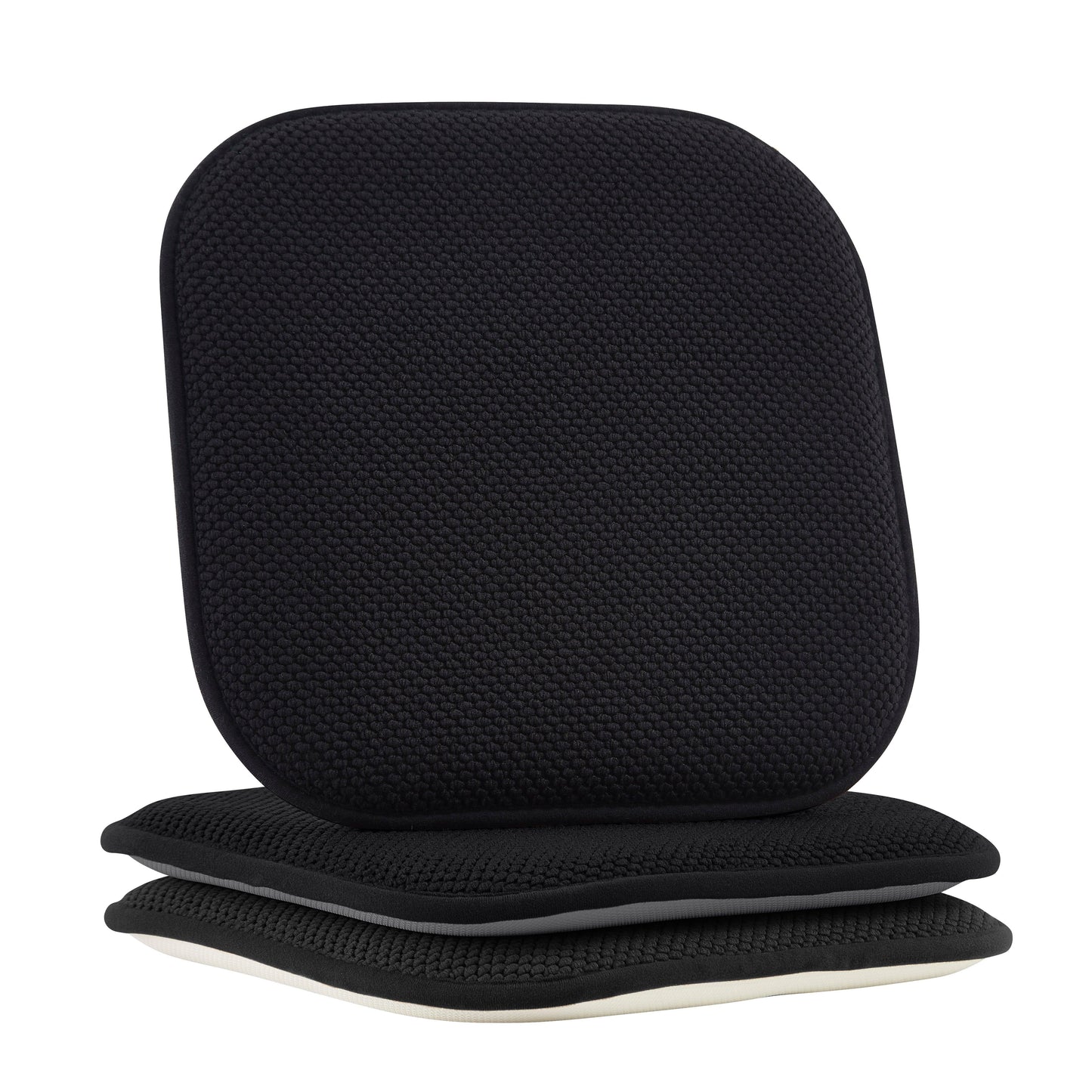 Elegant Comfort 2 Pack Textured Chair Cushion Covers - Skid-Proof Rubber Backing