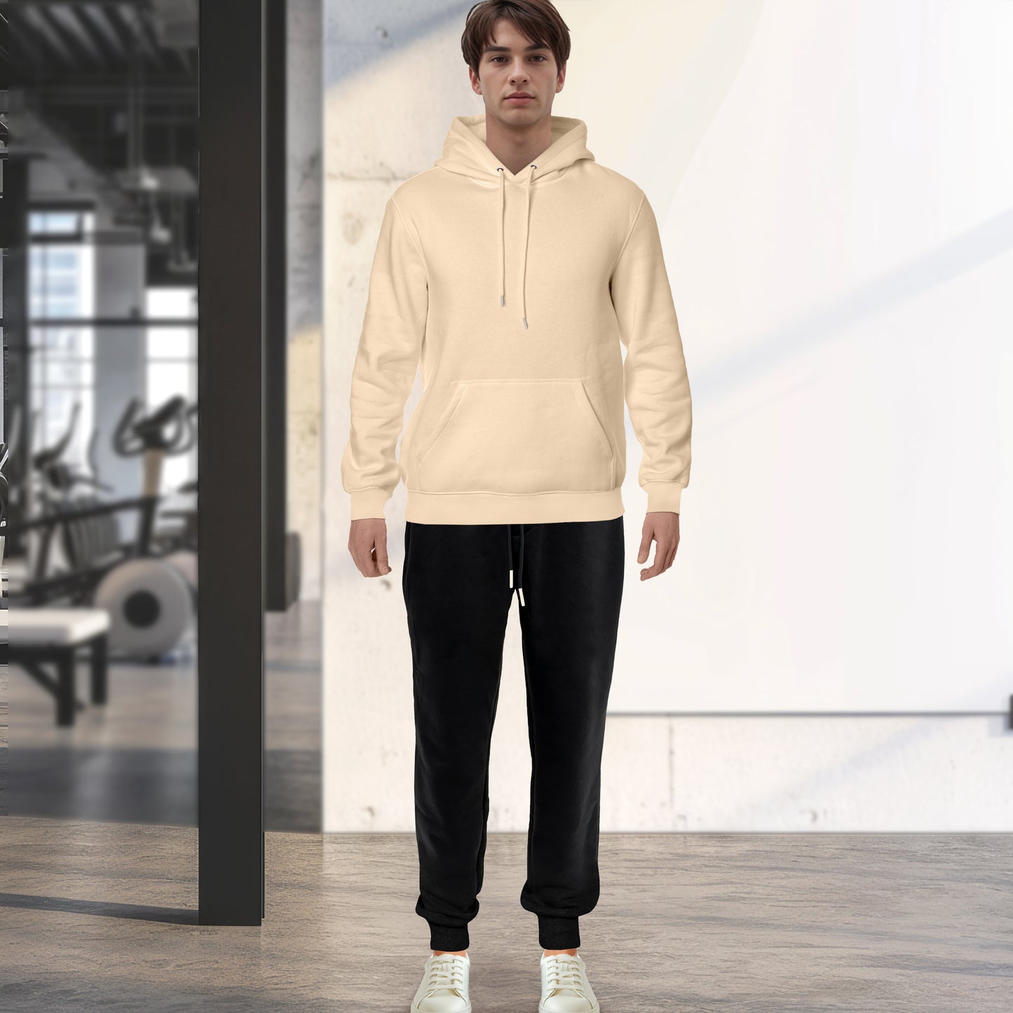 Elegant Comfort Cotton Active Men Tracksuit 2 Piece Set Athletic Jogging Sweatsuits