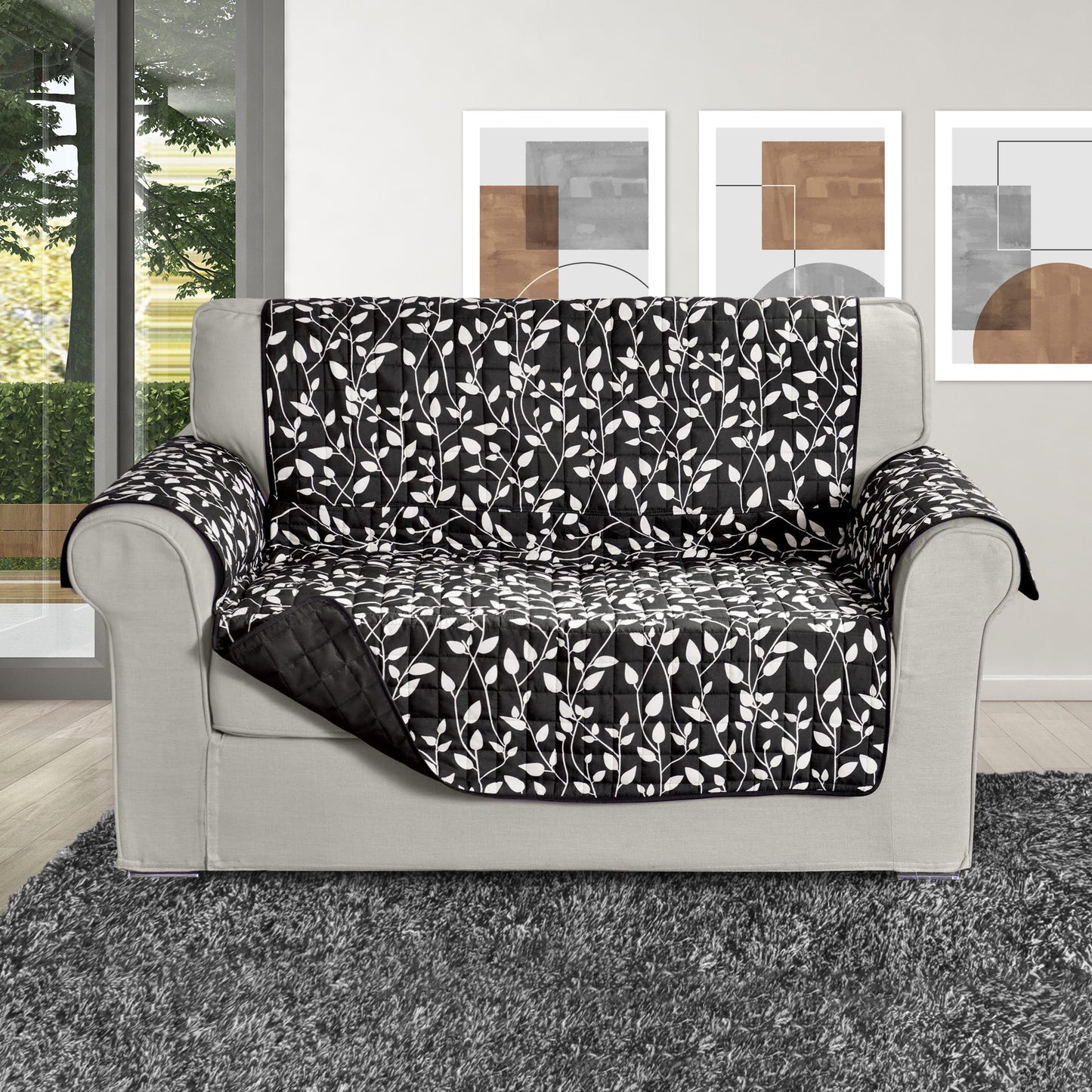 Elegant Comfort Leaves Design Reversible Smart Furniture Protectors