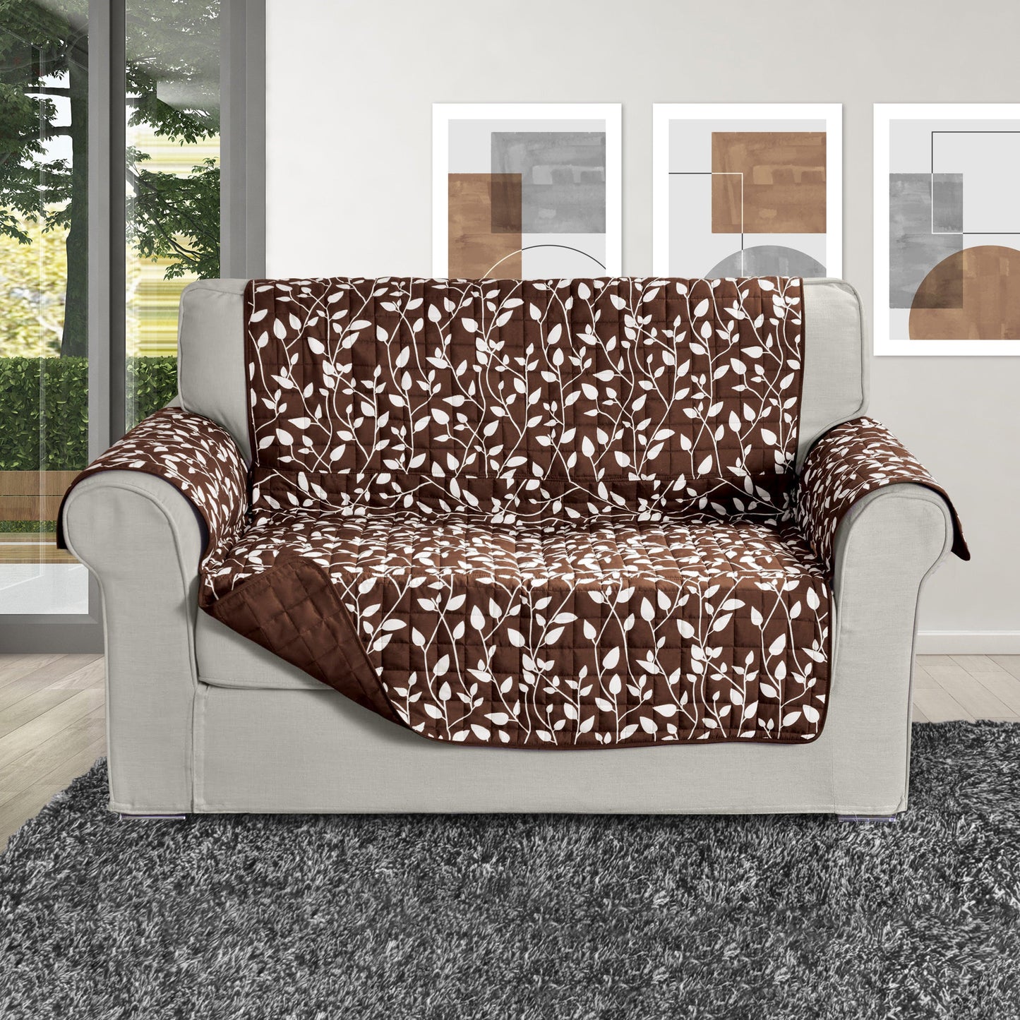 Elegant Comfort Leaves Design Reversible Smart Furniture Protectors