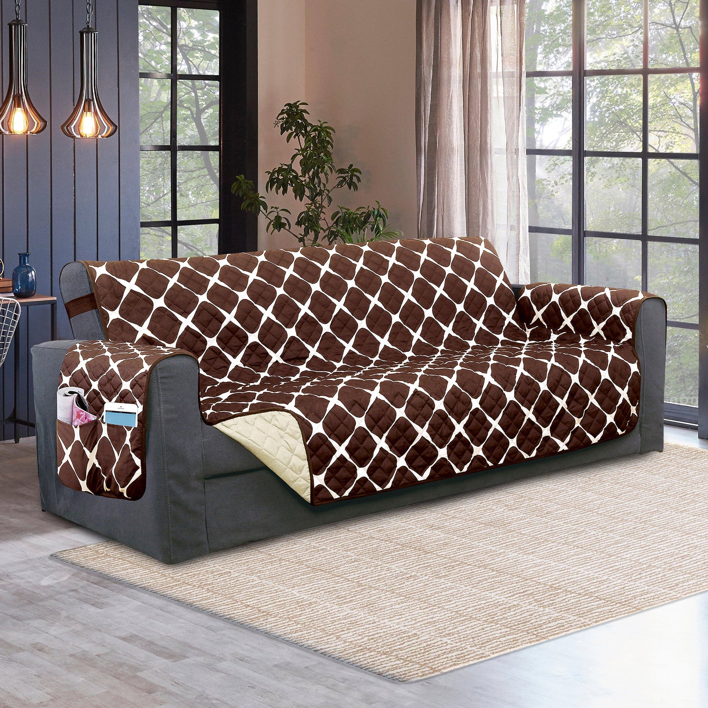 Elegant Comfort Bloomingdale Design Reversible Smart Furniture Protectors
