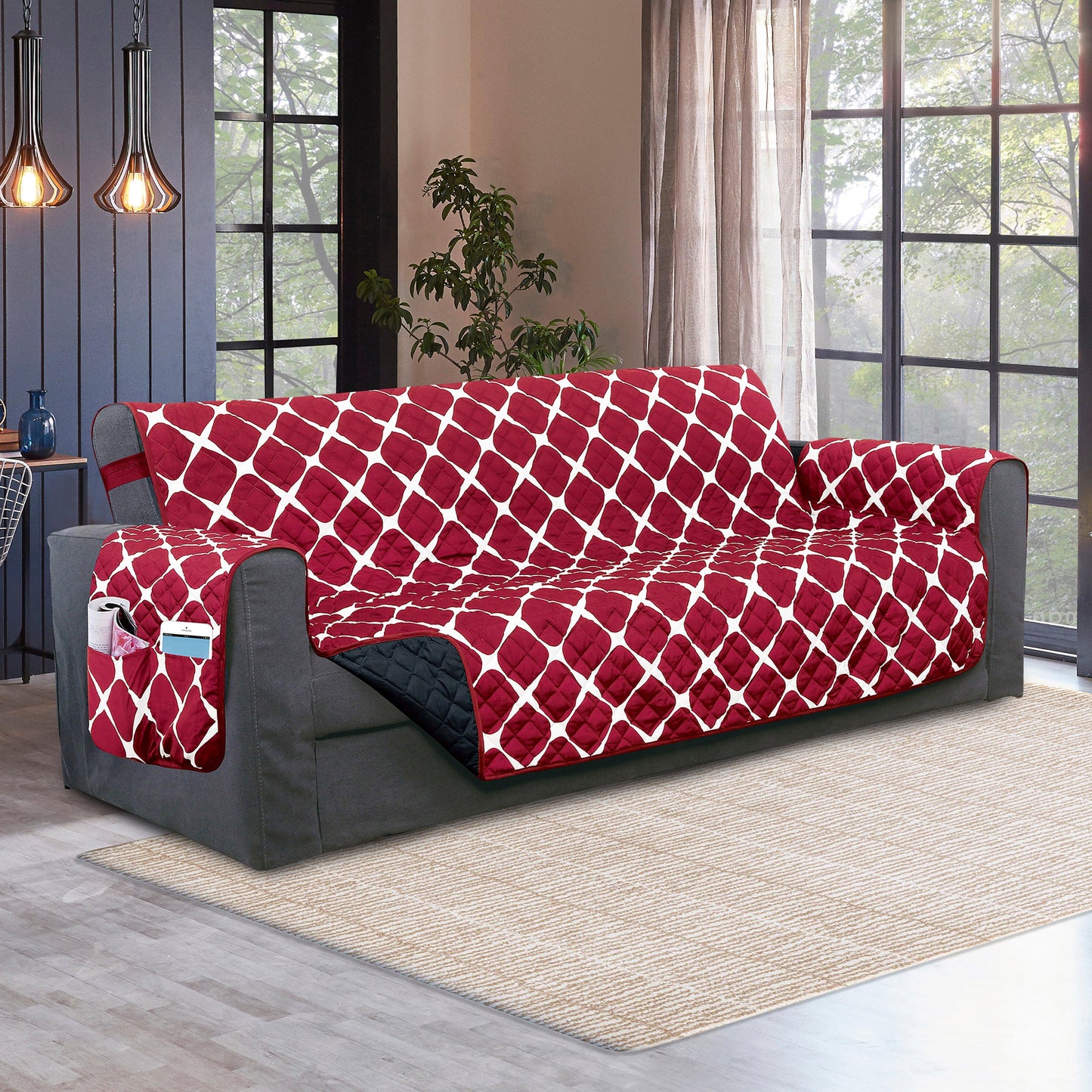Elegant Comfort Bloomingdale Design Reversible Smart Furniture Protectors