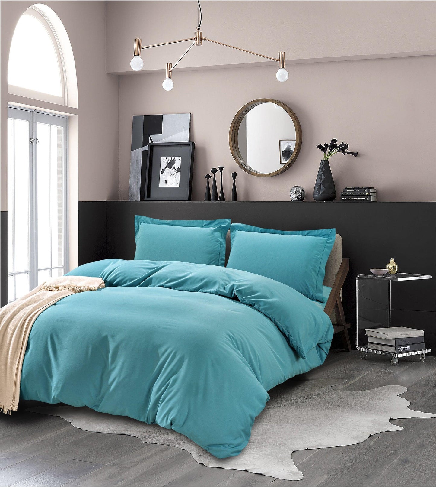 Elegant Comfort Essential 3-Piece Solid Duvet Cover Set
