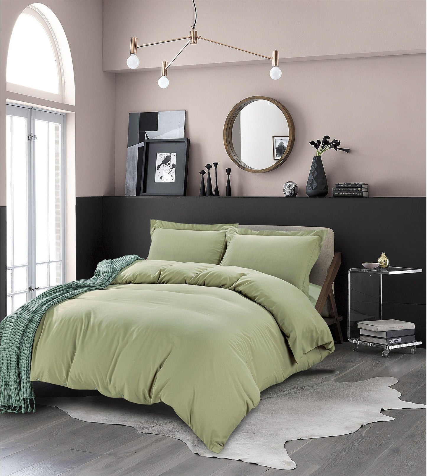 Elegant Comfort Essential 3-Piece Solid Duvet Cover Set