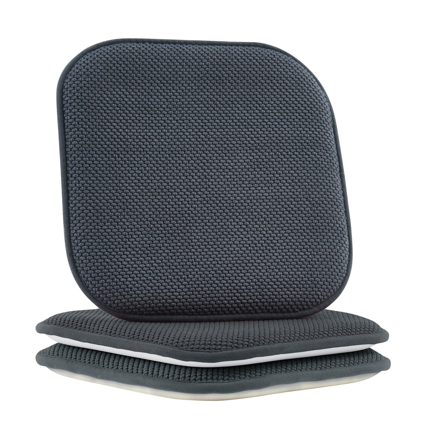 Elegant Comfort 2 Pack Textured Chair Cushion Covers - Skid-Proof Rubber Backing