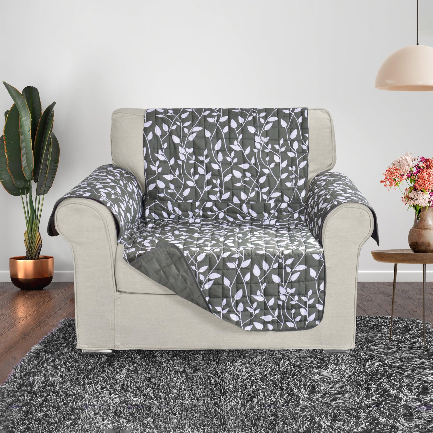 Elegant Comfort Leaves Design Reversible Smart Furniture Protectors