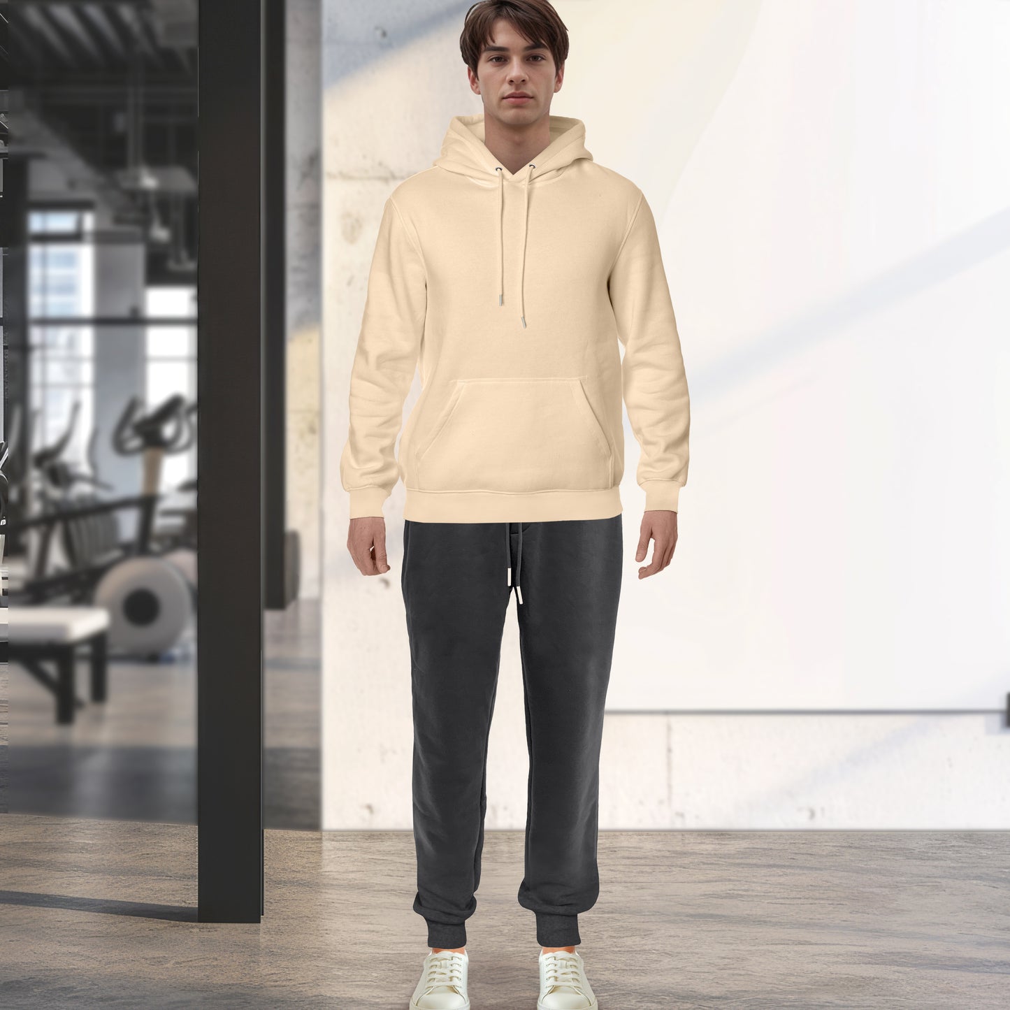 Elegant Comfort Cotton Active Men Tracksuit 2 Piece Set Athletic Jogging Sweatsuits