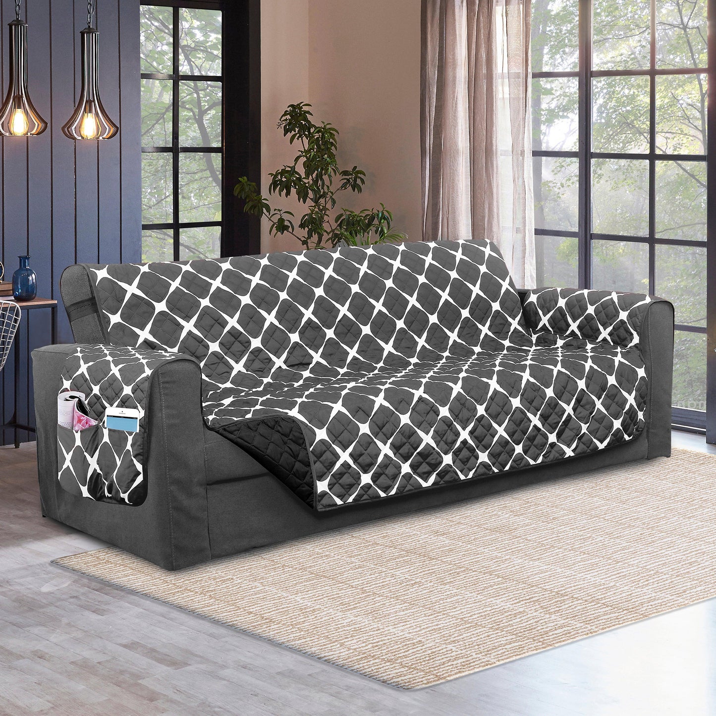 Elegant Comfort Bloomingdale Design Reversible Smart Furniture Protectors