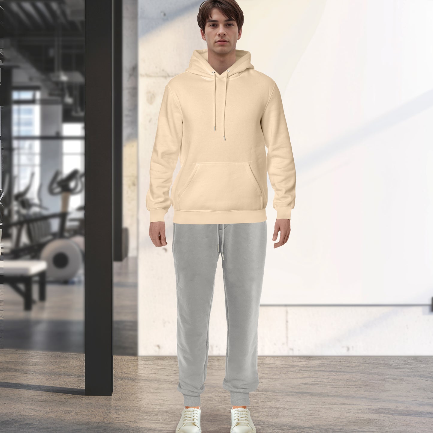 Elegant Comfort Cotton Active Men Tracksuit 2 Piece Set Athletic Jogging Sweatsuits