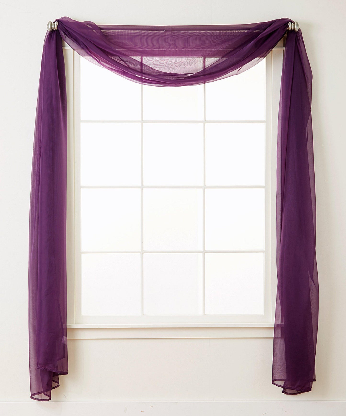 Elegant Comfort 1 Panel - Scarf Solid Sheer Curtain Panel - Rod Pocket - 60" Width X 216" Length