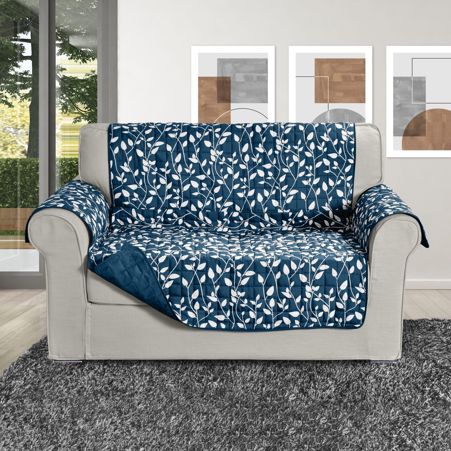 Elegant Comfort Leaves Design Reversible Smart Furniture Protectors