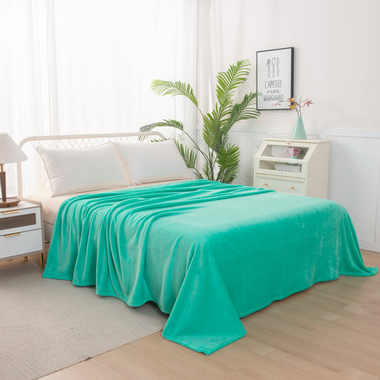 Elegant Comfort Velvet Plush Fleece Blanket Solid Color Design - Velour Blanket