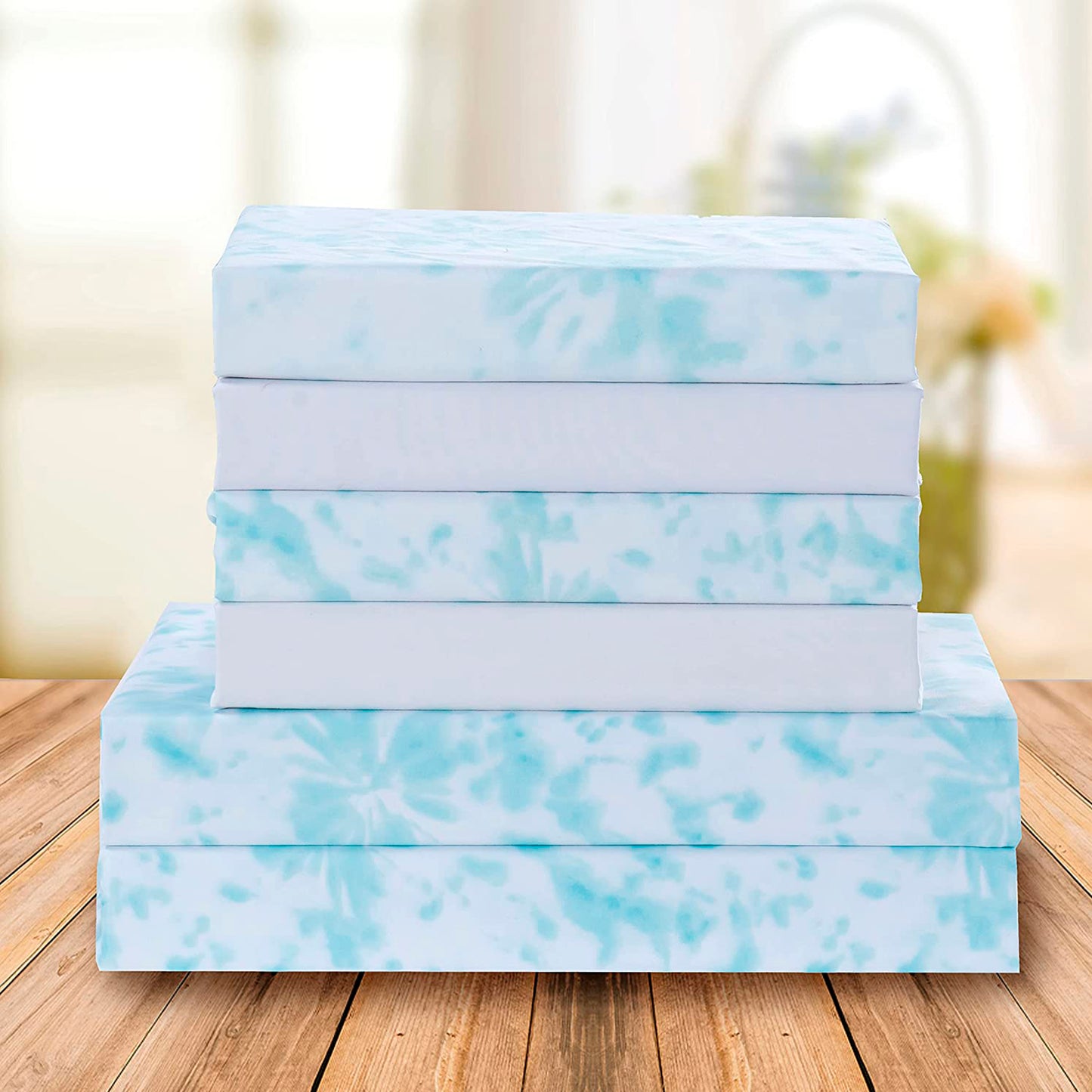 Elegant Comfort 6-Piece Colorful Tie Dye Pattern Sheet Set - Soft as a Hotel Premium Quality Bedding
