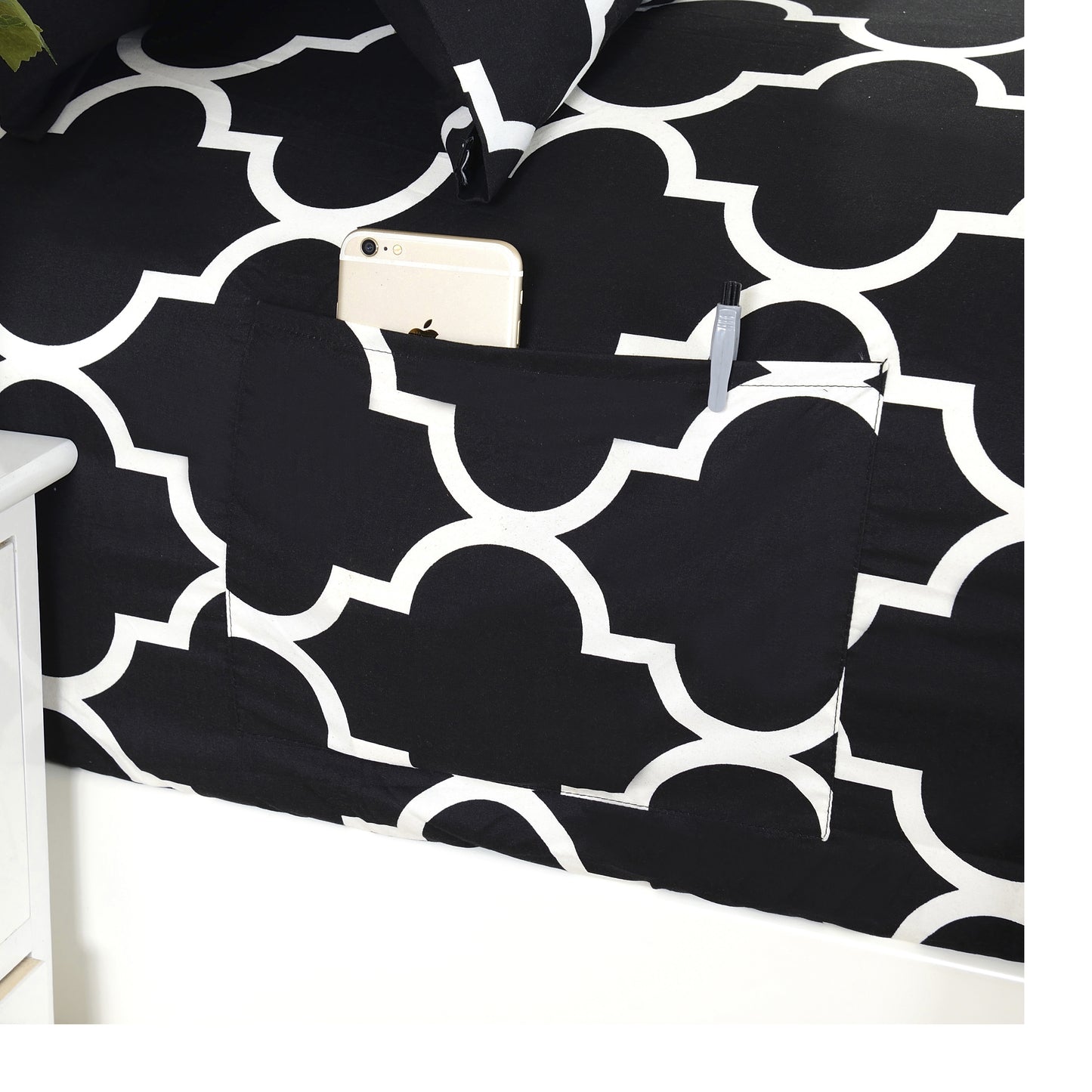 Elegant Comfort 6-Piece Moroccan Trellis Printed Pattern - Soft as a Hotel Premium Quality