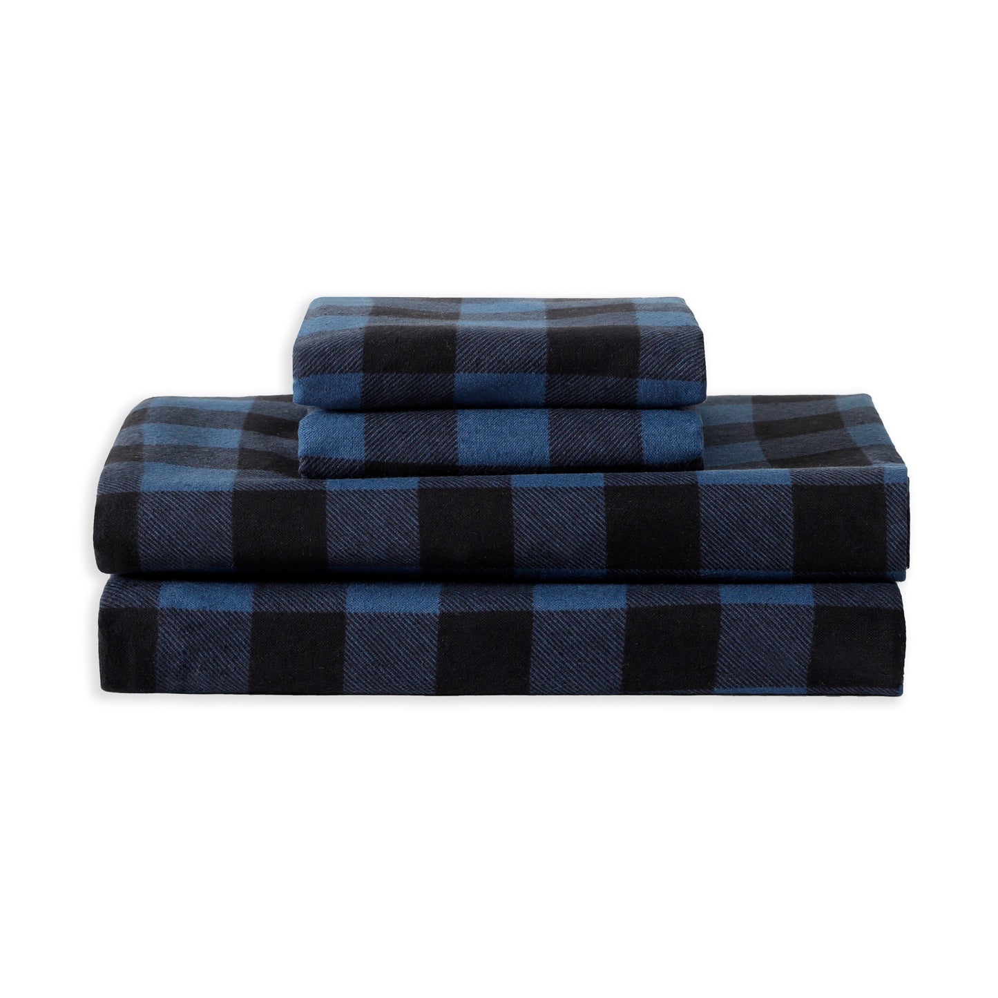 Elegant Comfort Buffalo Checkered Pattern - 100% Turkish Cotton Flannel, 4-Piece Flannel Sheet Set