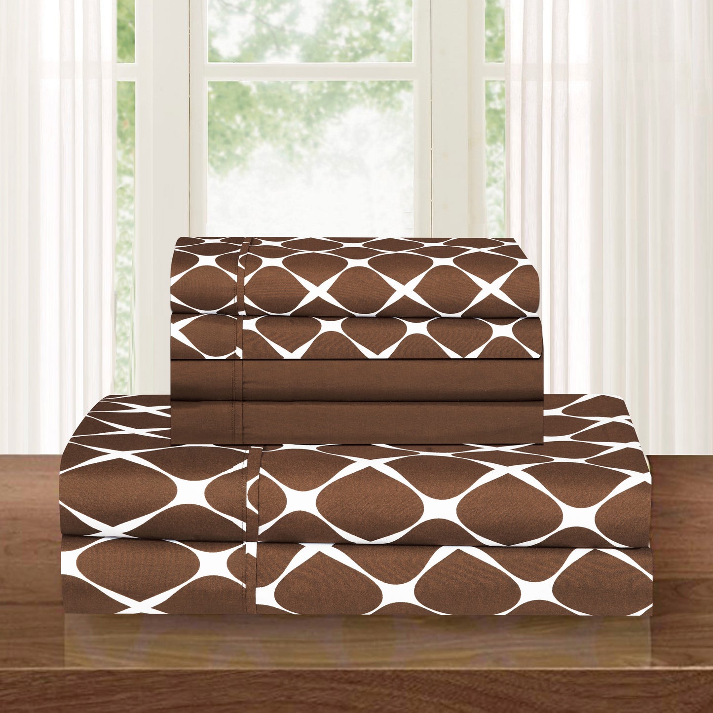 Elegant Comfort 6-Piece Bloomingdale Sheet Set - Comparable to a Hotel Premium Quality