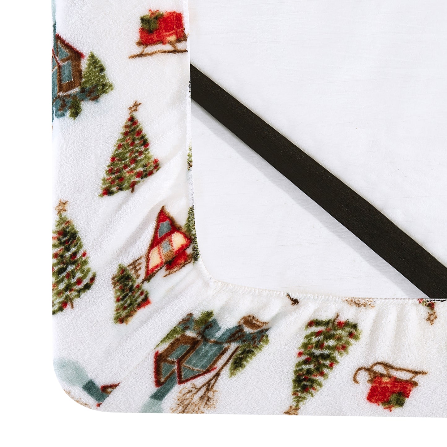 Elegant Comfort 4-Piece Holiday Christmas Velvet Plush Flannel Sheet Set