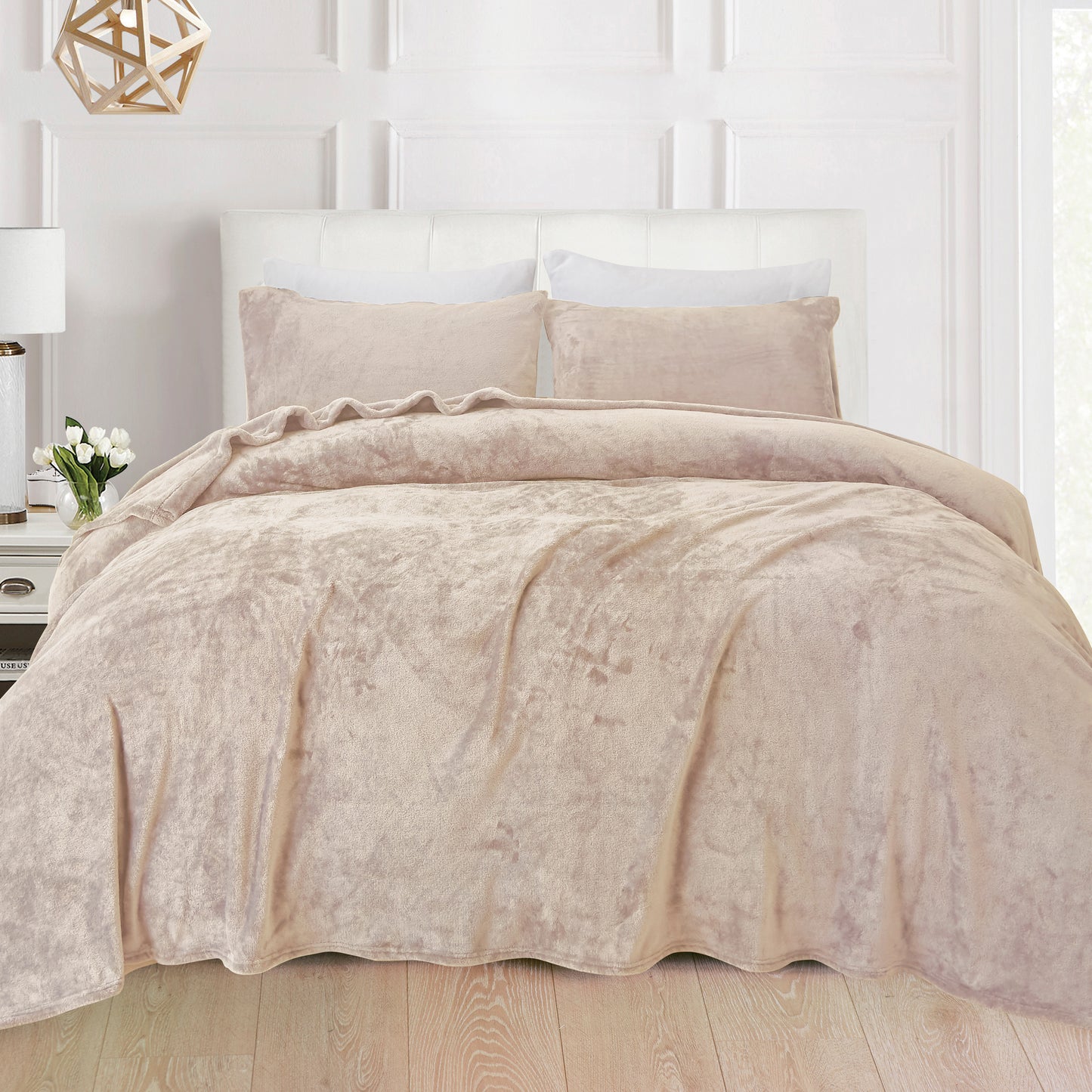 Elegant Comfort 4-Piece Velvet Plush Flannel Sheet Set