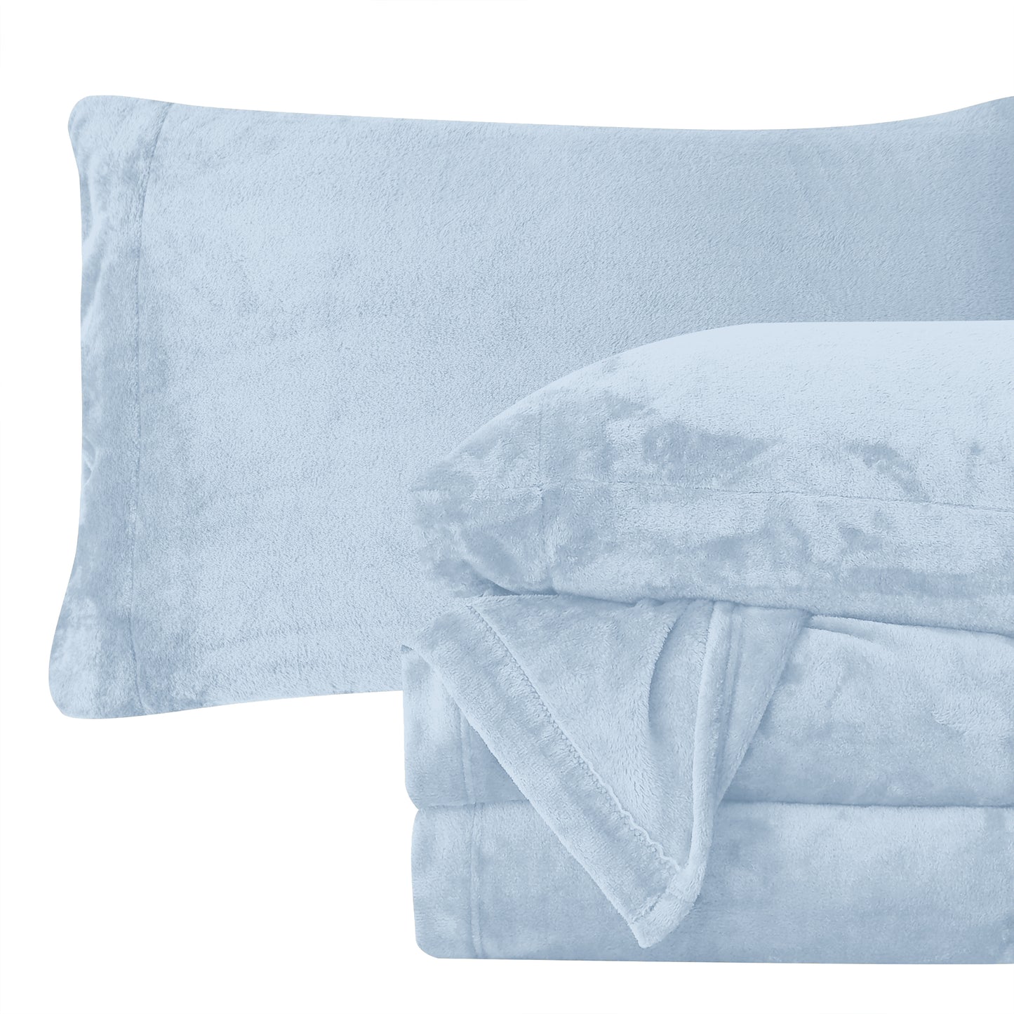 Elegant Comfort 4-Piece Velvet Plush Flannel Sheet Set