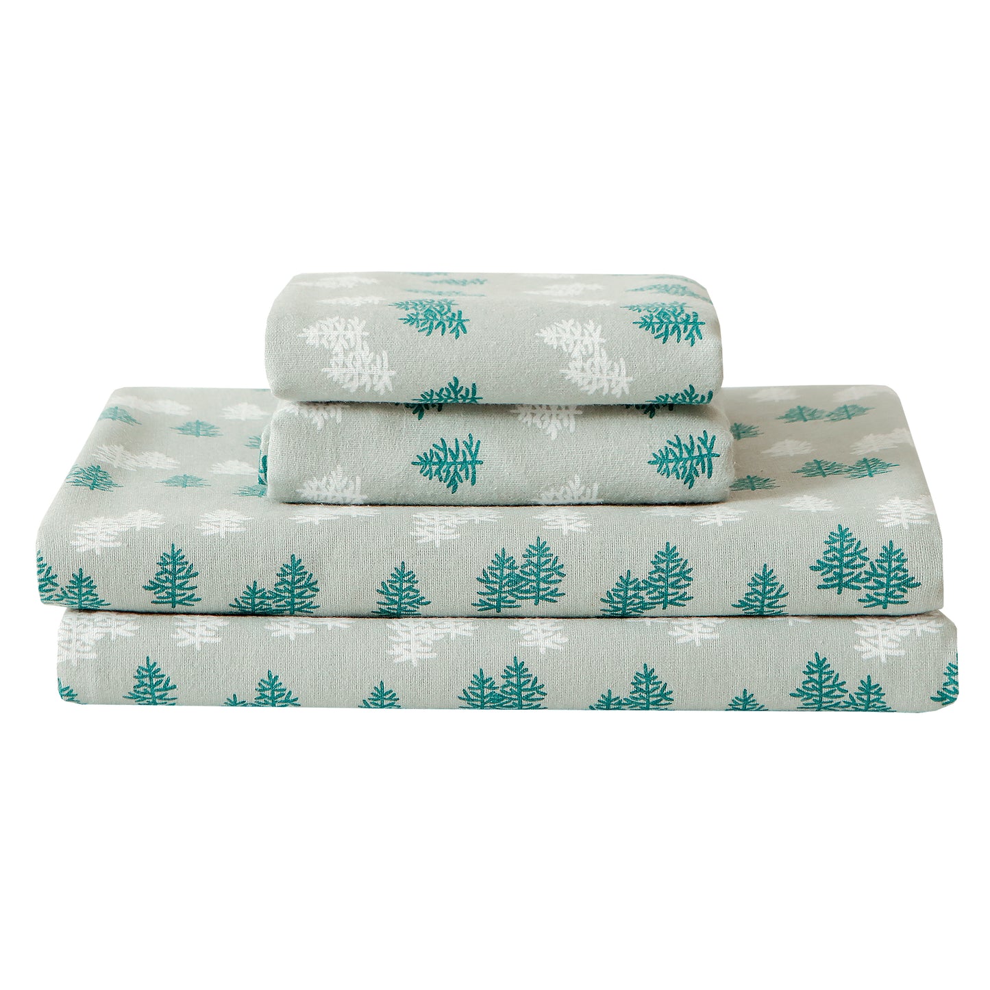 Elegant Comfort 4-Piece Holiday Cotton Flannel Sheet Set - 100% Turkish Cotton