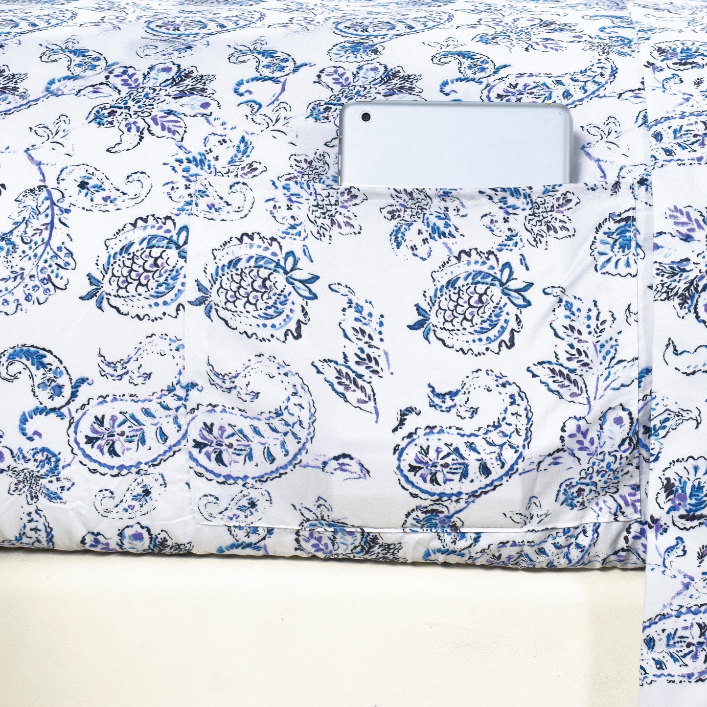 Elegant Comfort 6-Piece Paisley Printed Pattern - Soft as a Hotel Premium Quality Sheet Set