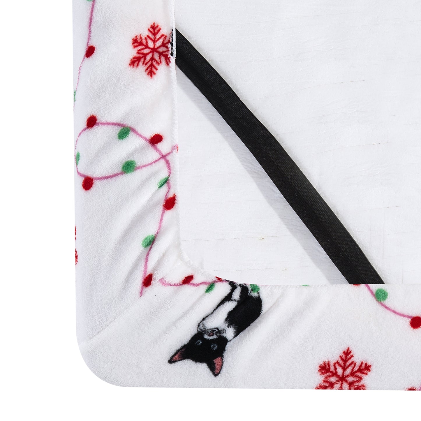 Elegant Comfort 4-Piece Holiday Christmas Velvet Plush Flannel Sheet Set