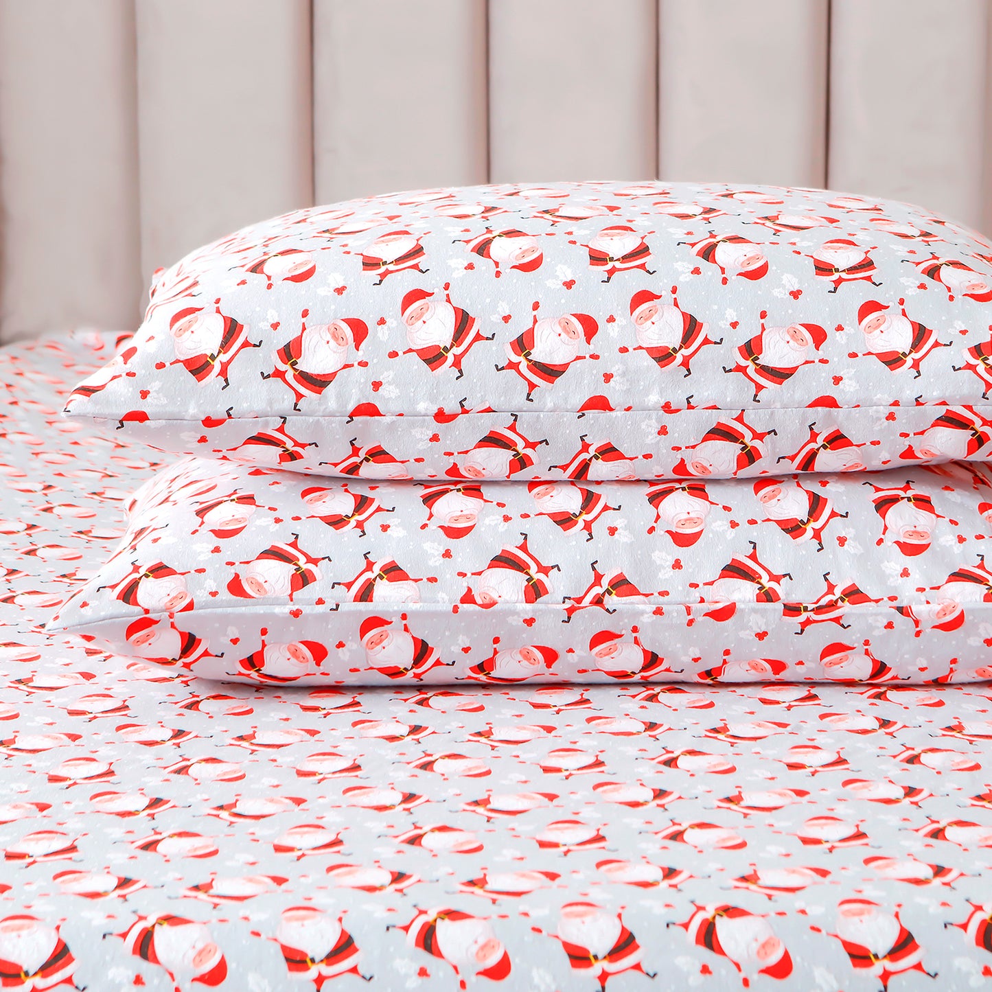 Elegant Comfort 4-Piece Holiday Cotton Flannel Sheet Set - 100% Turkish Cotton