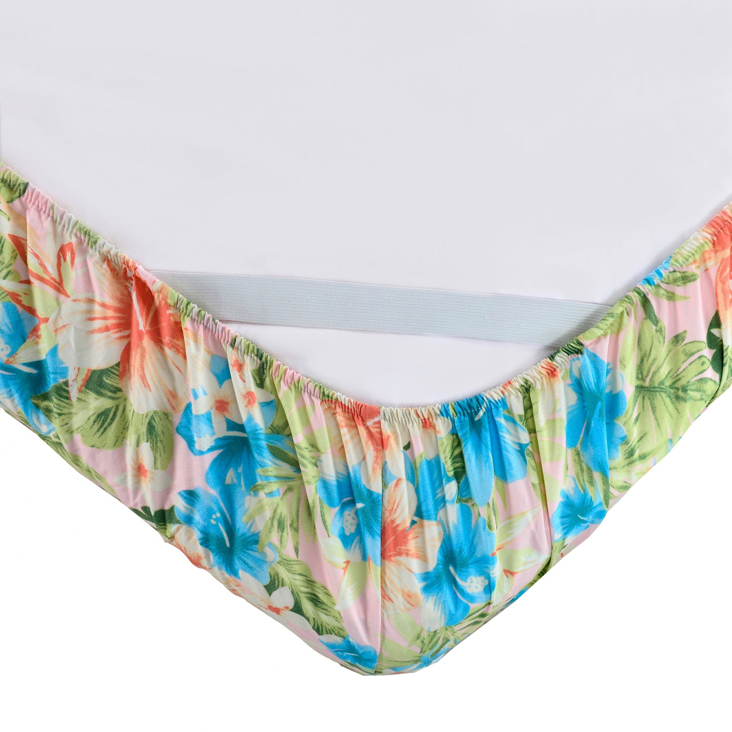 Elegant Comfort 6-Piece Floral and Stripe Pattern Sheet Set - Soft as a Hotel Premium Quality Bedding