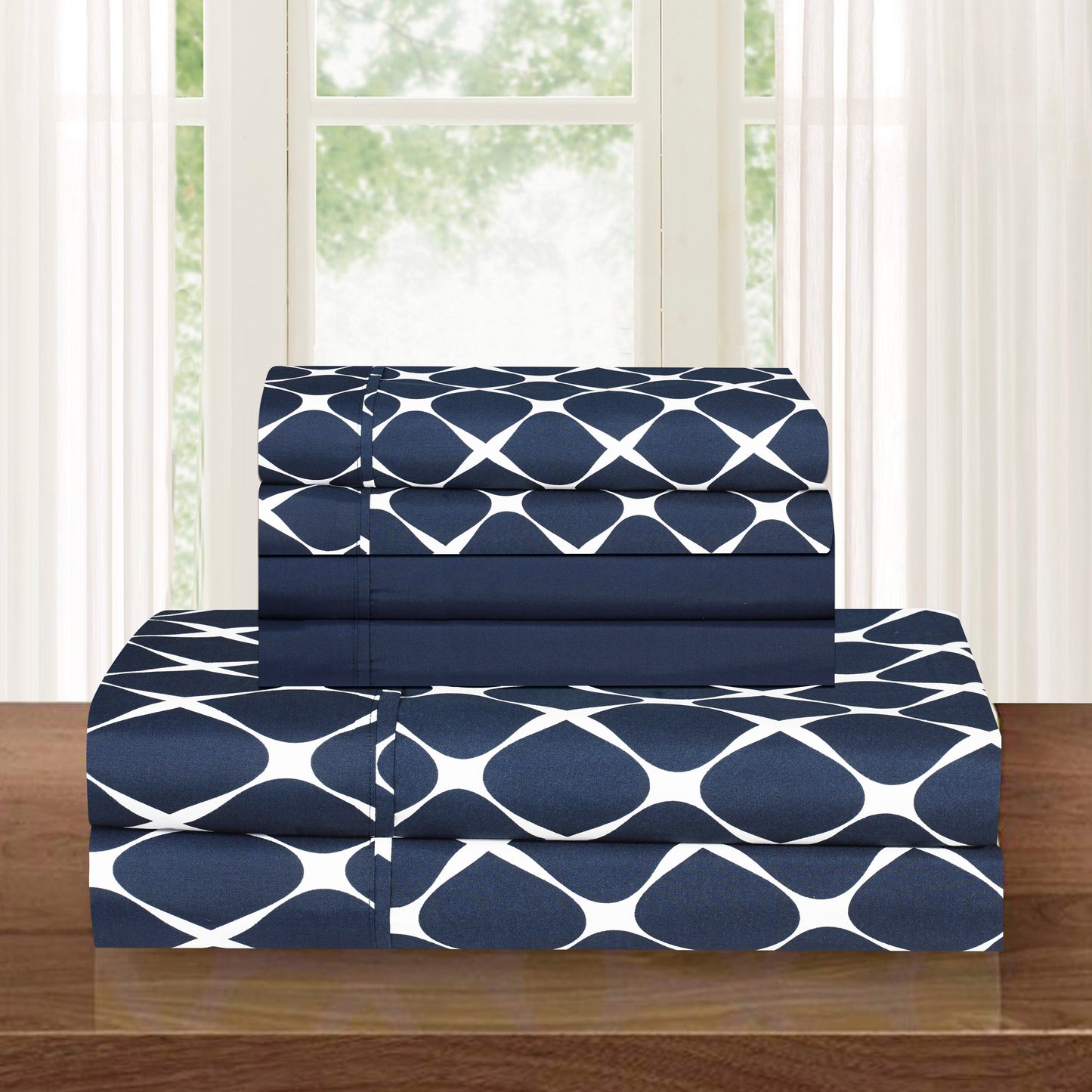 Elegant Comfort 6-Piece Bloomingdale Sheet Set - Comparable to a Hotel Premium Quality
