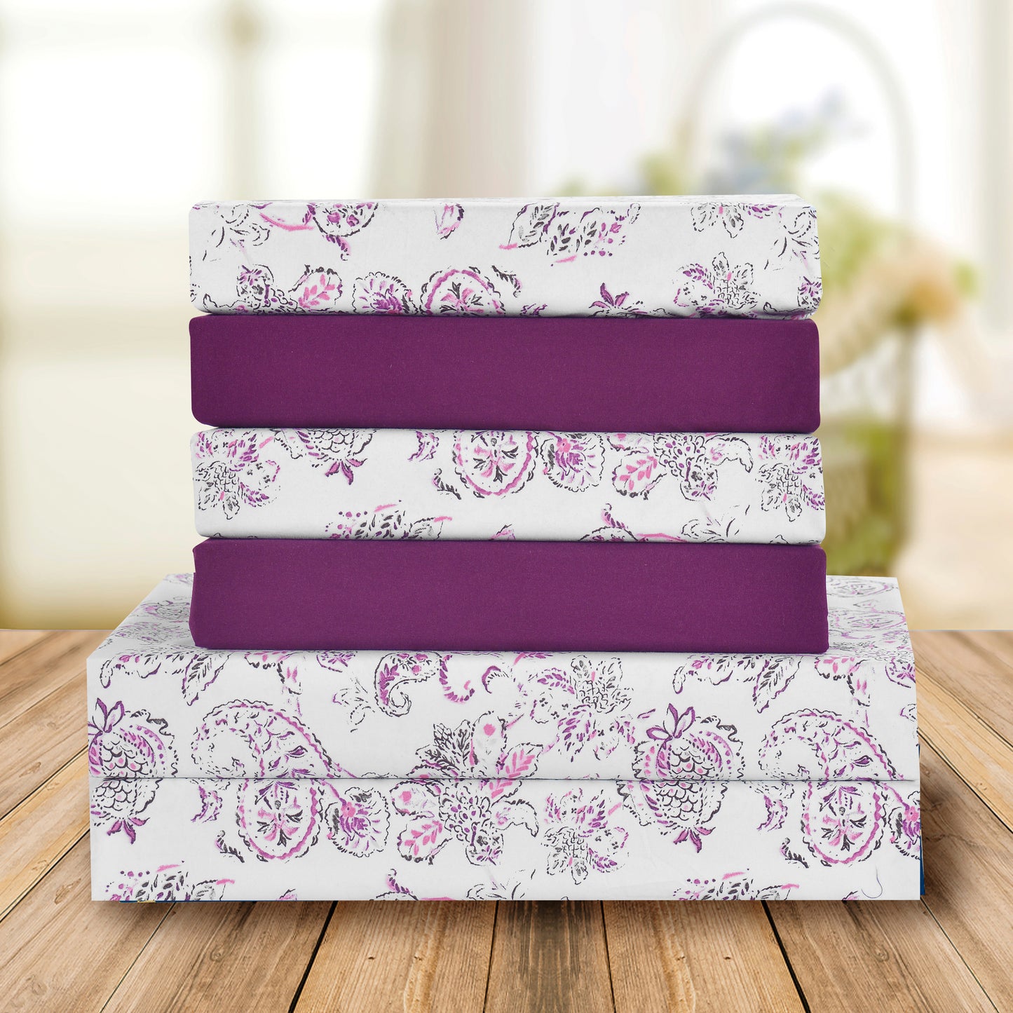 Elegant Comfort 6-Piece Paisley Printed Pattern - Soft as a Hotel Premium Quality Sheet Set