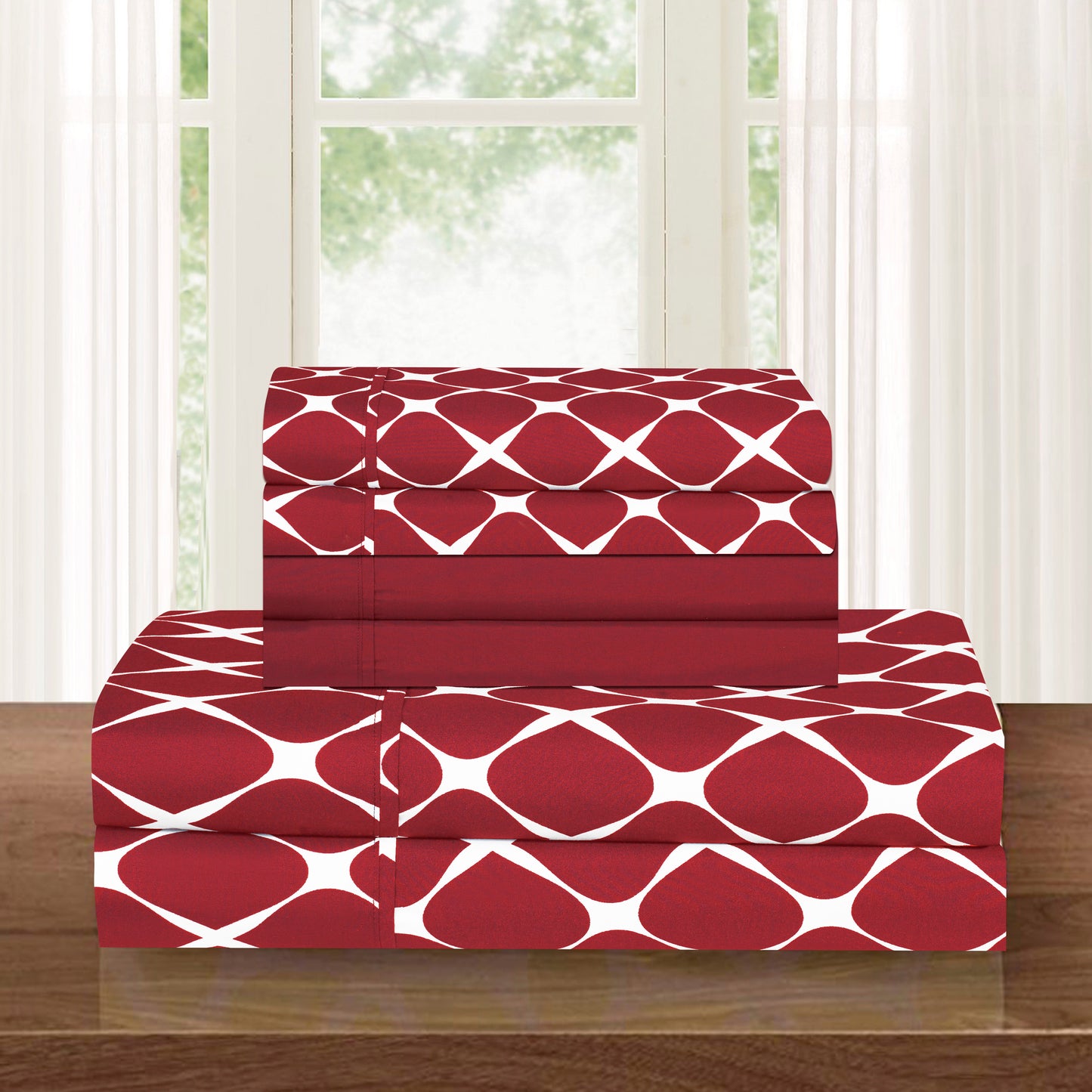 Elegant Comfort 6-Piece Bloomingdale Sheet Set - Comparable to a Hotel Premium Quality