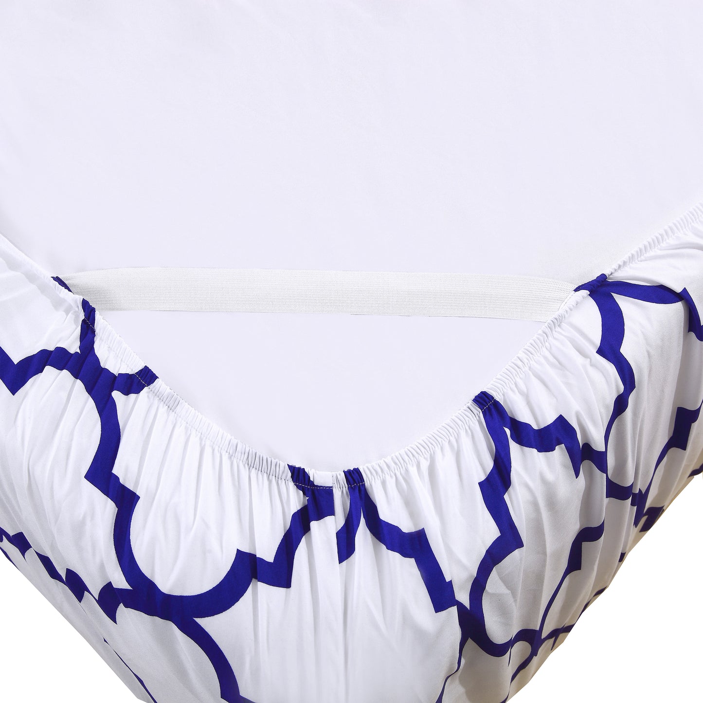 Elegant Comfort 6-Piece Moroccan Trellis Printed Pattern - Soft as a Hotel Premium Quality