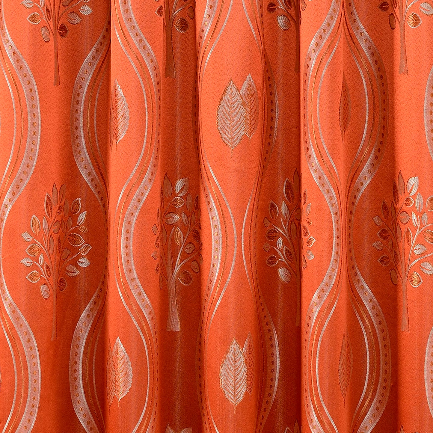 Elegant Comfort Set of 2 Aurora Curtain Panels- Attached Valance - Rod Pocket- 54" W x 84" L