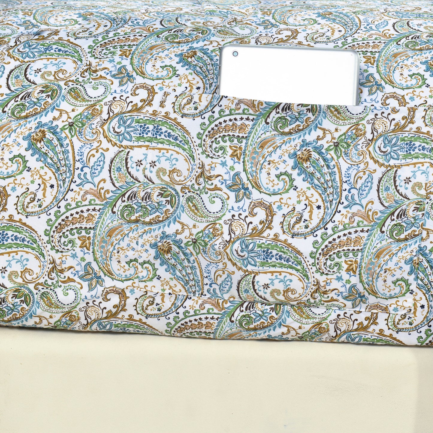 Elegant Comfort 6-Piece Paisley Printed Pattern - Soft as a Hotel Premium Quality Sheet Set