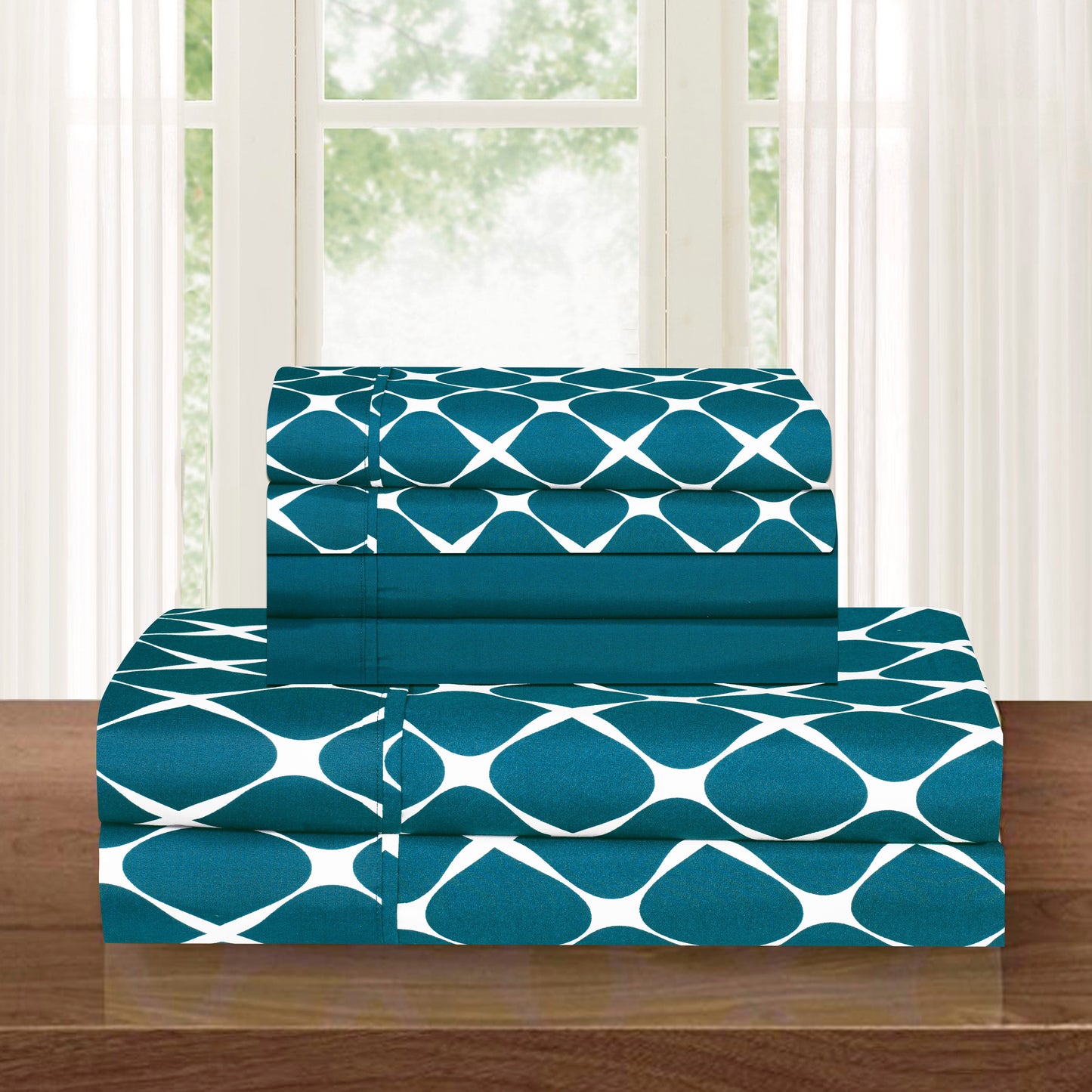 Elegant Comfort 6-Piece Bloomingdale Sheet Set - Comparable to a Hotel Premium Quality