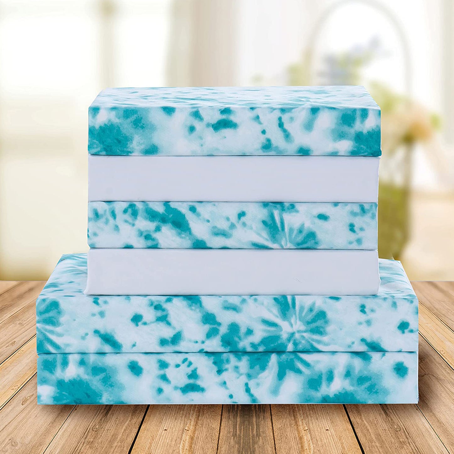 Elegant Comfort 6-Piece Colorful Tie Dye Pattern Sheet Set - Soft as a Hotel Premium Quality Bedding