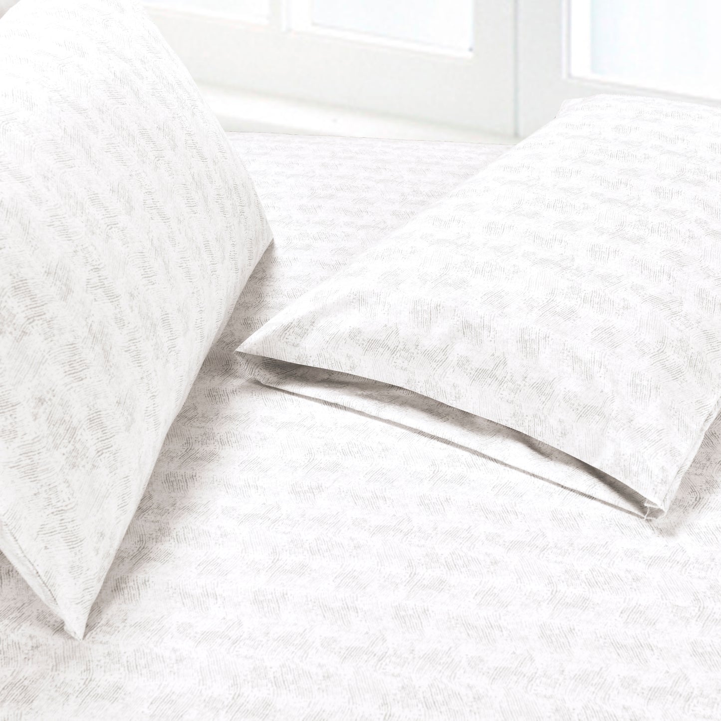 Elegant Comfort 6-Piece Floral and Stripe Pattern Sheet Set - Soft as a Hotel Premium Quality Bedding