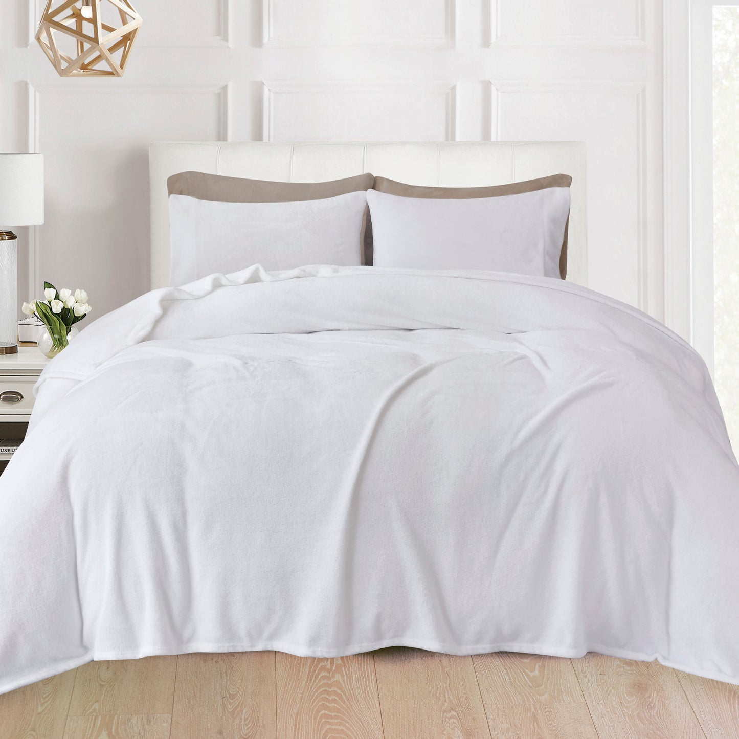 Elegant Comfort 4-Piece Velvet Plush Flannel Sheet Set