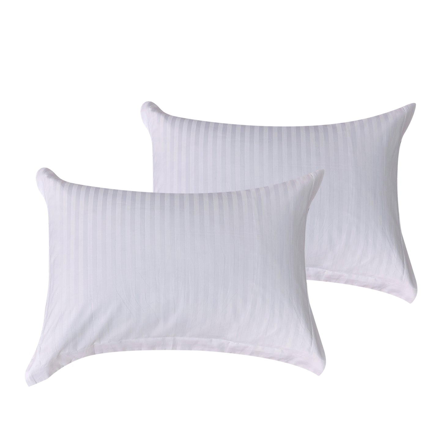 Elegant Comfort 3-Piece Stripe Cotton Box Stitched Comforter Set-Cotton Duvet Insert with 4 Corner Tabs
