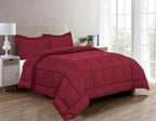 3-Piece Solid Box Stitched Comforter & Shams - Double-Filled Comforter