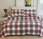 Flannel Plaid - 100% Turkish Cotton Flannel, 4-Piece Flannel Sheet Set