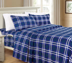 6-Piece Plaid Pattern Bed Sheet Set - Soft as a Hotel Premium Quality