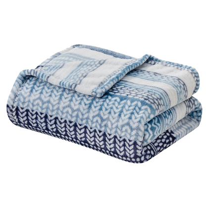 Elegant Comfort 50" x 70" Decorative Flannel Fleece Throw Blanket
