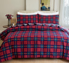 Flannel Plaid - 100% Turkish Cotton Flannel, 4-Piece Flannel Sheet Set
